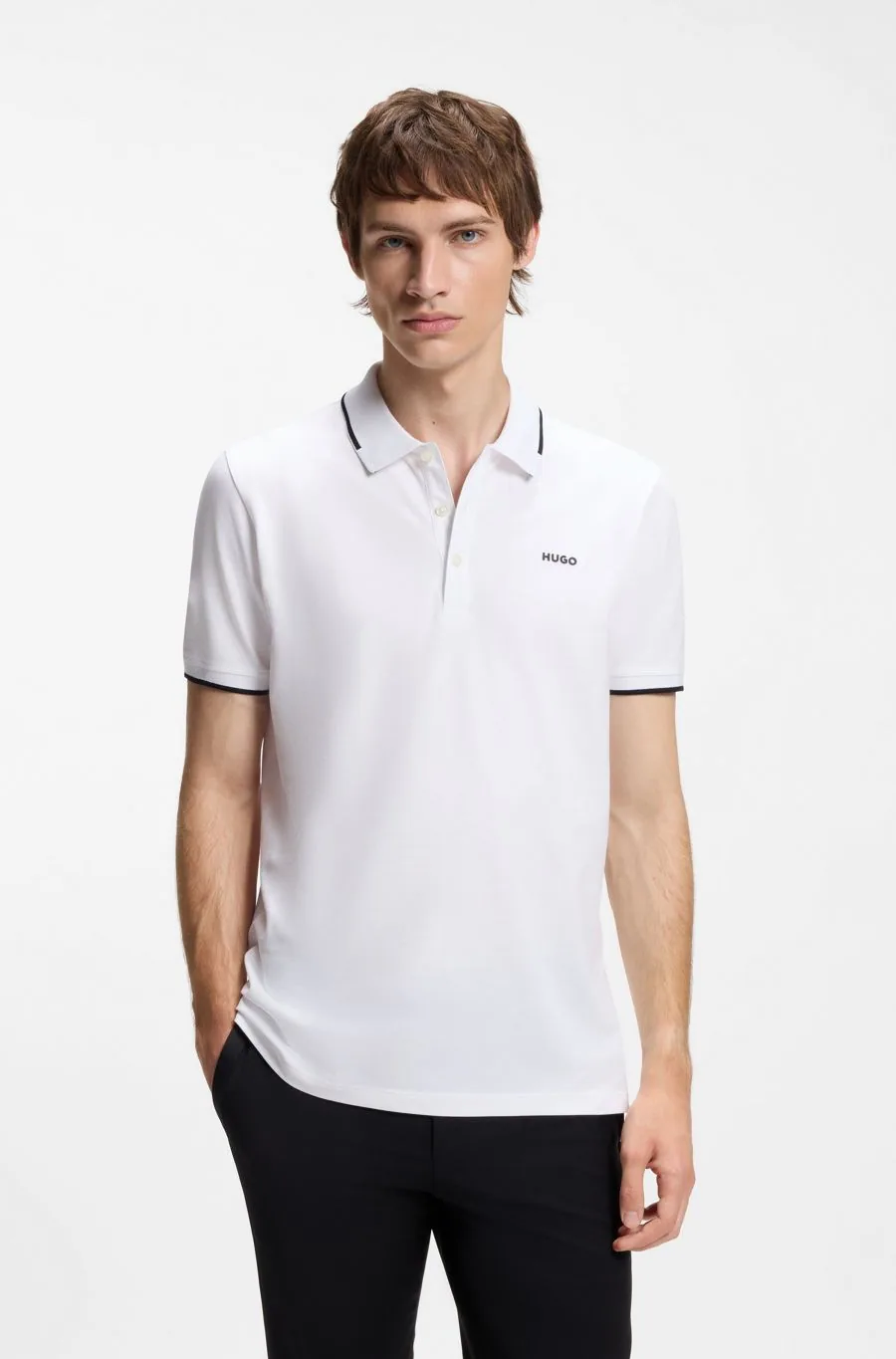 Поло Hugo Boss slim fit зі стрейч-бавовни